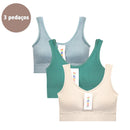 3 Items Seamless Bra, Push Up Sports Top, Women's Lingerie, Polyester, Breathable, Comfortable - Big Stocks