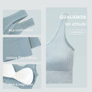 3 Items Seamless Bra, Push Up Sports Top, Women's Lingerie, Polyester, Breathable, Comfortable - Big Stocks