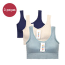 3 Items Seamless Bra, Push Up Sports Top, Women's Lingerie, Polyester, Breathable, Comfortable - Big Stocks