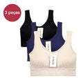 3 Items Seamless Bra, Push Up Sports Top, Women's Lingerie, Polyester, Breathable, Comfortable - Big Stocks
