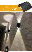 Lâmpada de parede led, à prova d'água, de alumínio, excelente para iluminação de jardim, para decoração de interiores, quarto, sala de estar e escadas. - Big Stocks